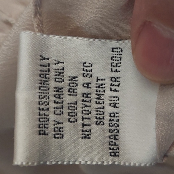 BARASCHI Silk Cream And Gray Dolman Sleeve Embroidered Eyelet Top - Picture 11 of 11